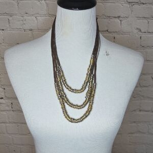 Elegant Gold and Silver Layered Necklace
